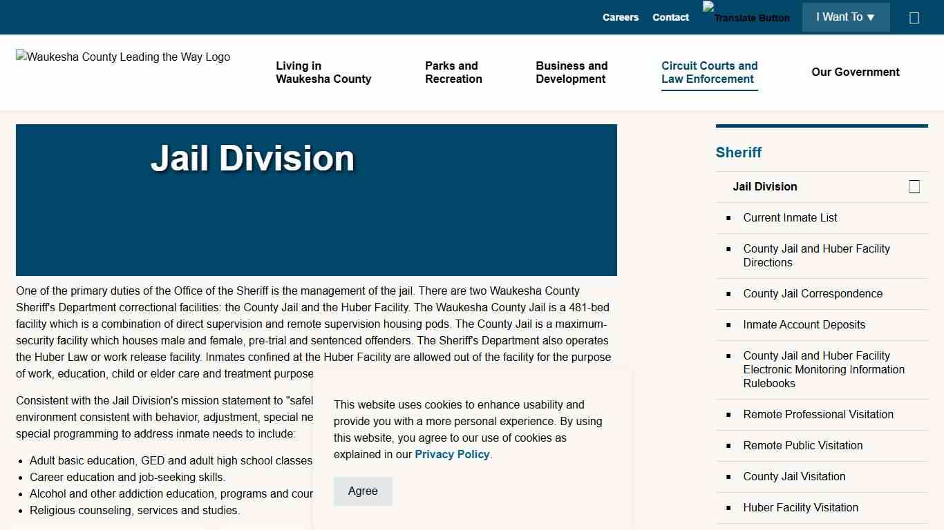 Jail Division Waukesha County